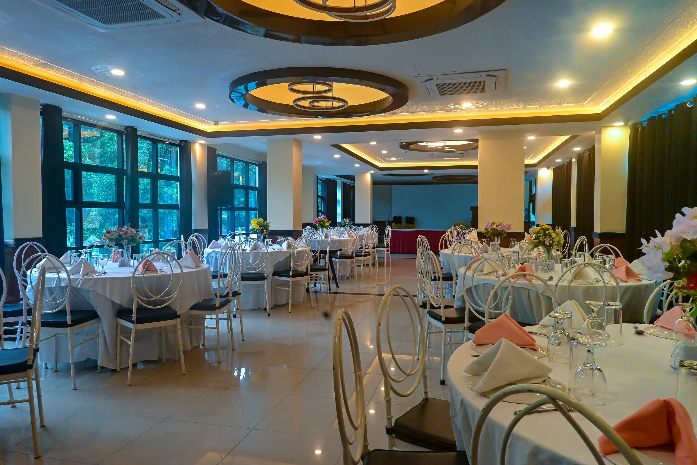 The function area set for an event