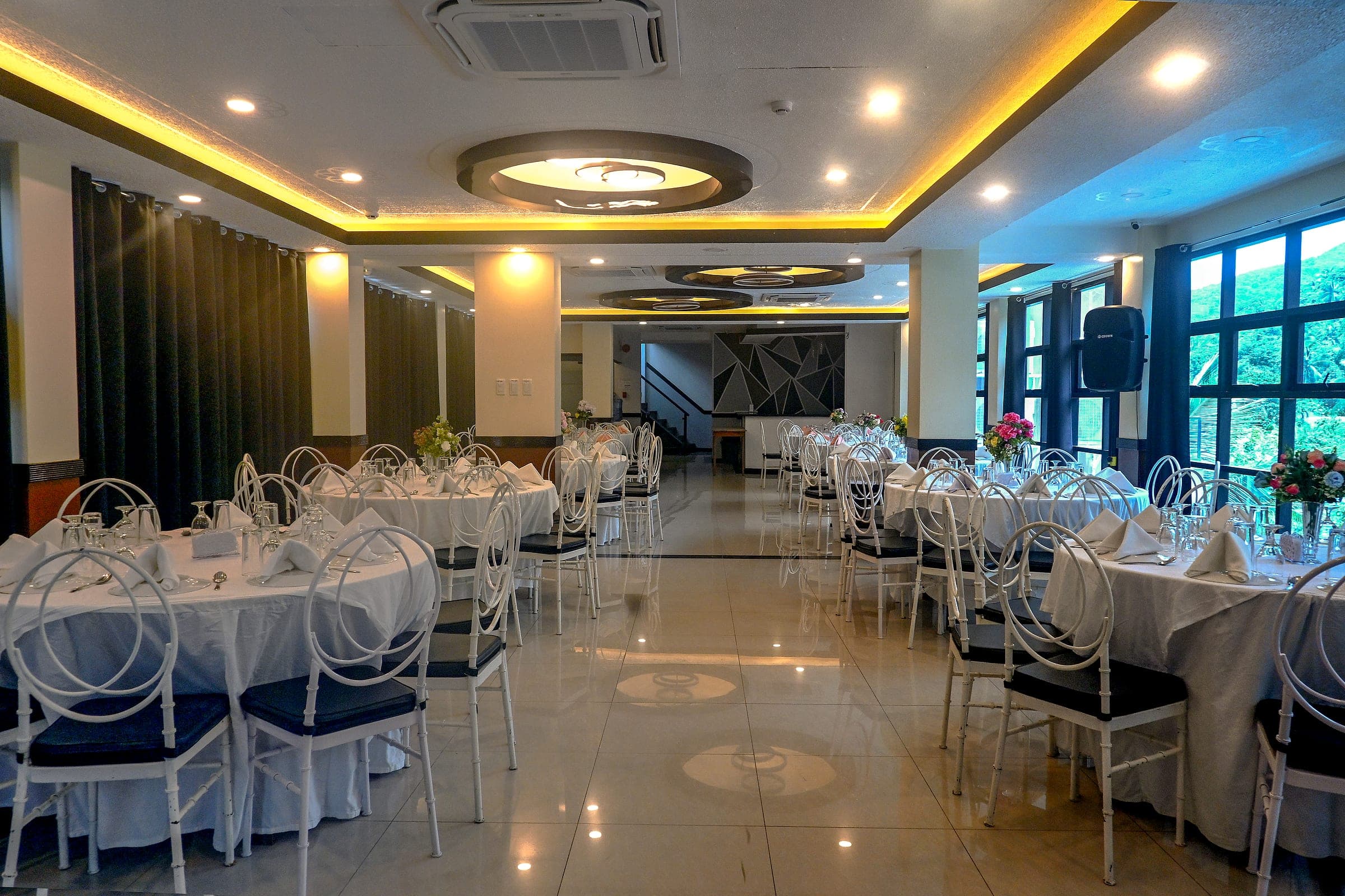 The function area from the entrance
